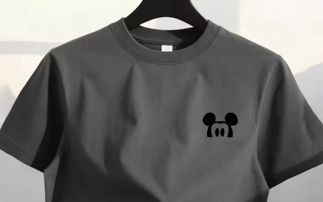 ユニセックス純綿Tシャツ｜ミニマルロゴ・カジュアル半袖・男女兼用・全16色