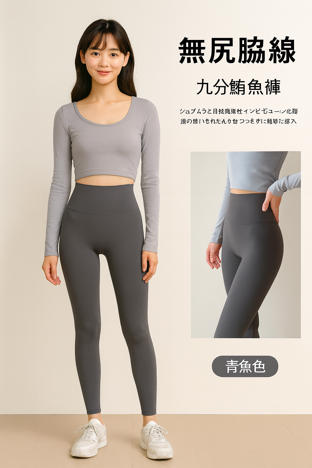 裏起毛ハイウエストシャークパンツ｜超伸縮・美脚・秋冬あったかレギンス