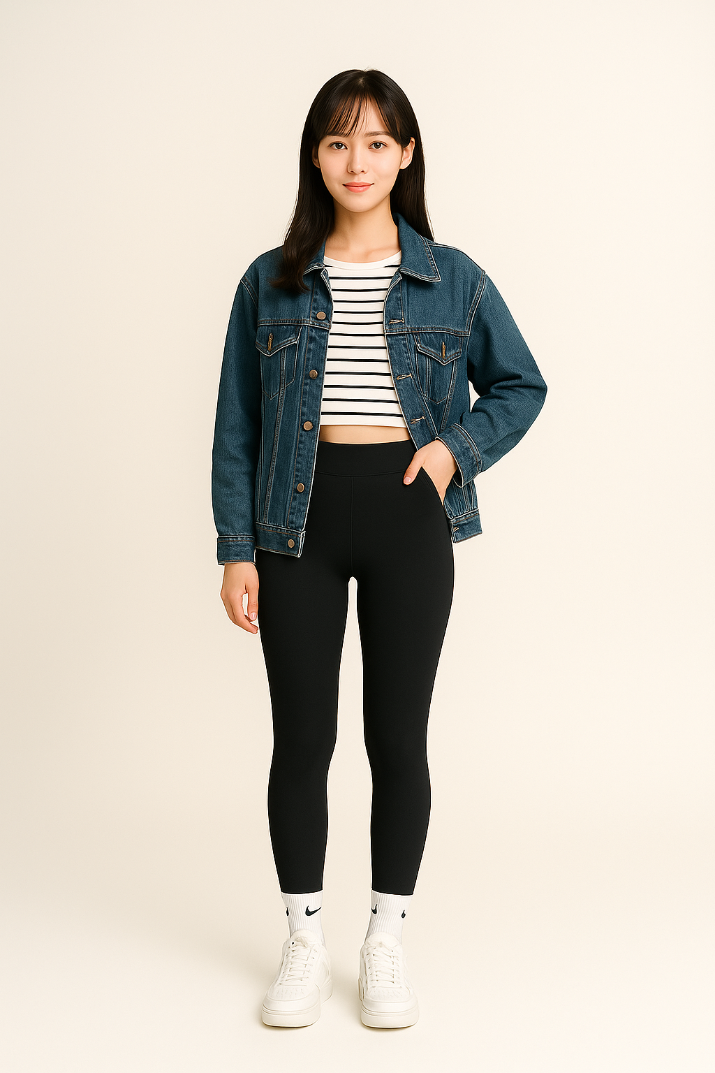 裏起毛ハイウエストシャークパンツ｜超伸縮・美脚・秋冬あったかレギンス