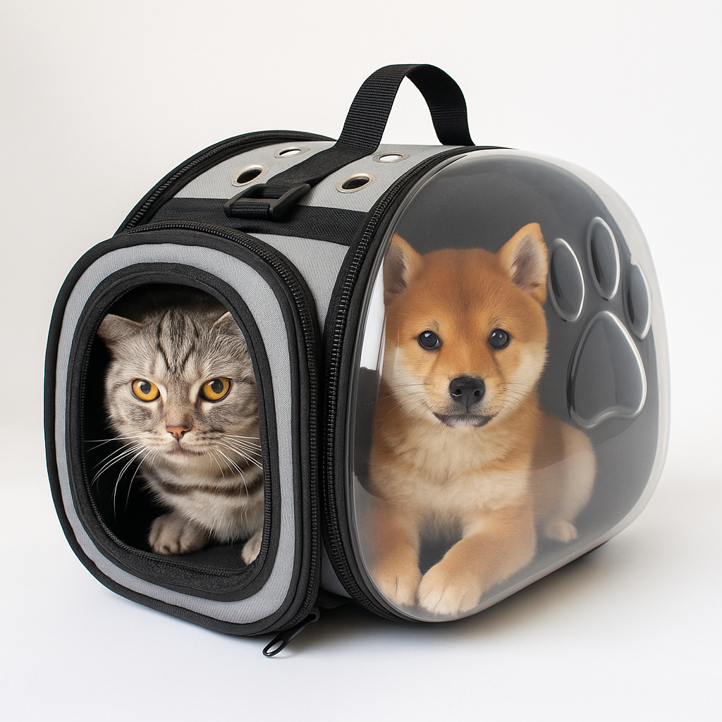 通気性ペットキャリーバッグ｜折りたたみ式・軽量・猫犬用ショルダー＆リュック対応