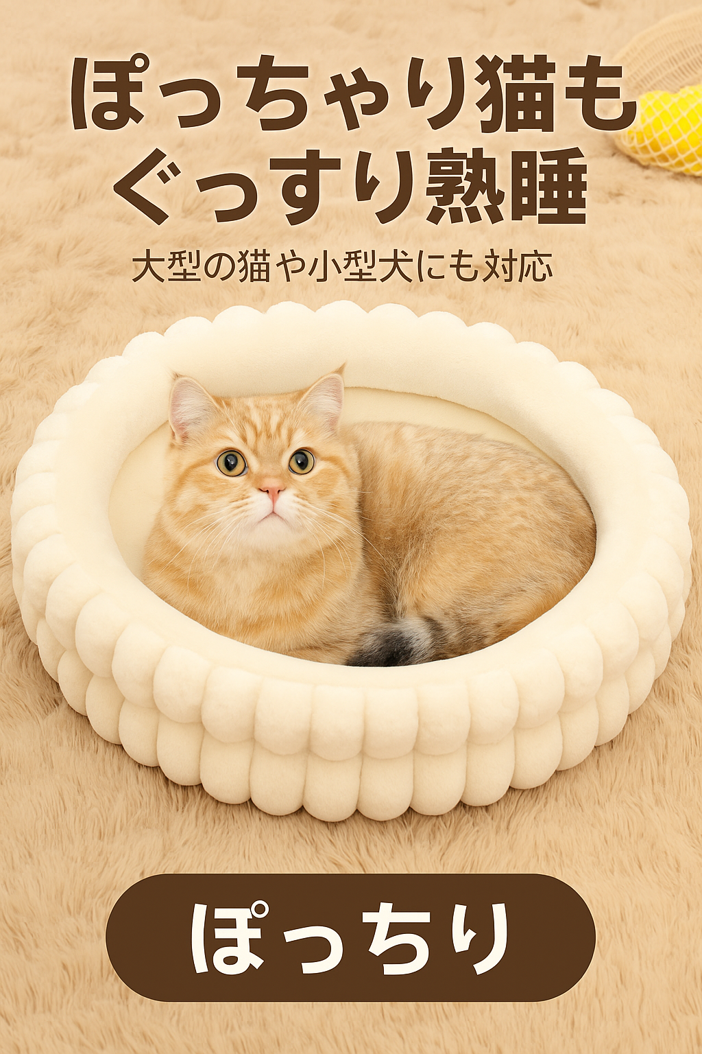 ペットベッド 猫用・犬用 丸型ふわふわベッド
冬用あったかクッション 洗えるペット用ハウス