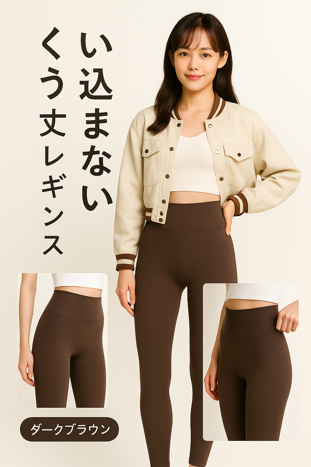 裏起毛ハイウエストシャークパンツ｜超伸縮・美脚・秋冬あったかレギンス